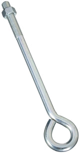 National Hardware N347-757 Eye Bolt, 3/4-10 Thread, Coarse Thread, 3-3/4 in L Thread, 1-1/2 in ID Dia Eye, Steel, Zinc