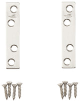 National Hardware N348-367 Mending Brace, 3 in L, 5/8 in W, Stainless Steel, Screw