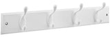 National Hardware B8170 S827-121 Series Hook Rail, Wall Mounting, 18 in L x 5/8 in W x 2-3/4 in H Dimensions, White