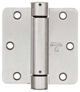 National Hardware N350-835 Spring Hinge, 3-1/2 in L, Steel, Satin Nickel, 6-Mounting Hole, 30 lb