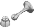 National Hardware N328-195 Door Stop, 1-3/4 in Dia Base, 3 in Projection, Steel/Zinc, Satin Nickel
