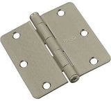 National Hardware N830-327 Door Hinge, 3-1/2 in H Door Leaf, 3-1/2 in L, Cold Rolled Steel, Satin Nickel