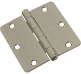 National Hardware N830-327 Door Hinge, 3-1/2 in H Door Leaf, 3-1/2 in L, Cold Rolled Steel, Satin Nickel