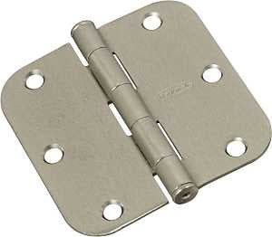 National Hardware N830-328 Door Hinge, 3-1/2 in H Door Leaf, 3-1/2 in L x 3-1/2 in W, Steel, Satin Nickel