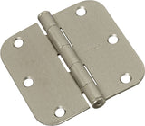National Hardware N830-328 Door Hinge, 3-1/2 in H Door Leaf, 3-1/2 in L x 3-1/2 in W, Steel, Satin Nickel