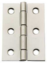 National Hardware N211-015 Decorative Broad Hinge, 2 in H Door Leaf, 3/64 in Thick Door Leaf, Steel, Satin Nickel, 5 lb