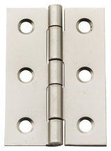National Hardware N211-015 Decorative Broad Hinge, 2 in H Door Leaf, 3/64 in Thick Door Leaf, Steel, Satin Nickel, 5 lb