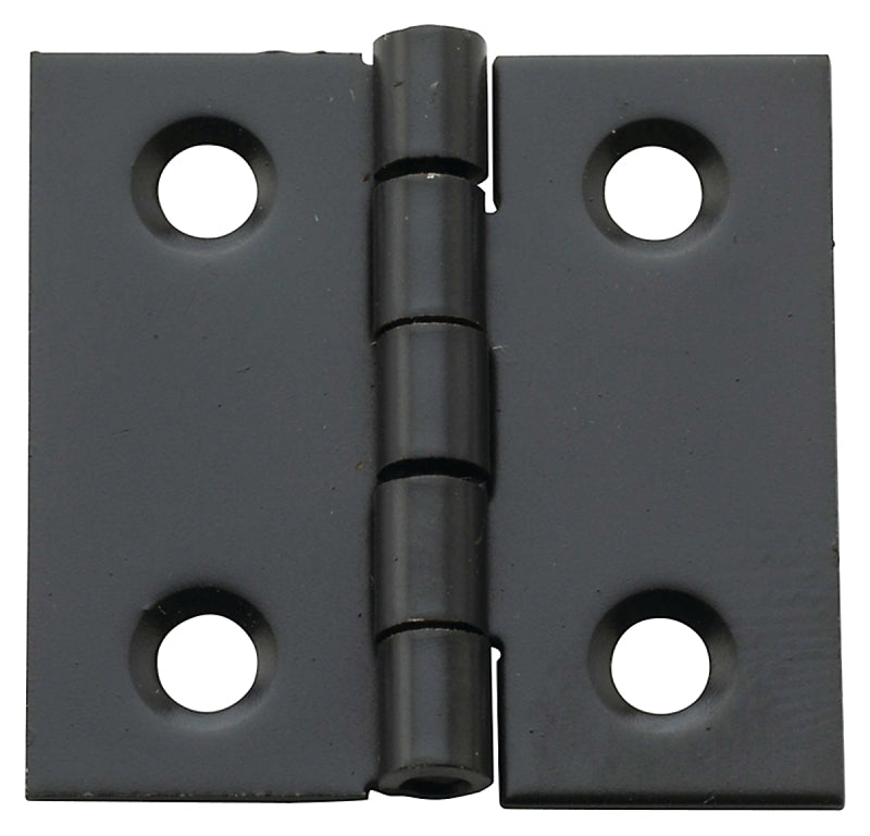 National Hardware N211-019 Decorative Broad Hinge, 1 in H Door Leaf, 1/32 in Thick Door Leaf, 1 in H Frame Leaf, Steel