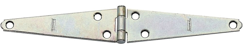 National Hardware N127-639 Strap Hinge, 5.81 in, 0.073 in Thick Leaf, 1-5/8 in W Frame Leaf, 11-5/8 in, Steel, Zinc