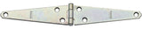 National Hardware N127-639 Strap Hinge, 5.81 in, 0.073 in Thick Leaf, 1-5/8 in W Frame Leaf, 11-5/8 in, Steel, Zinc