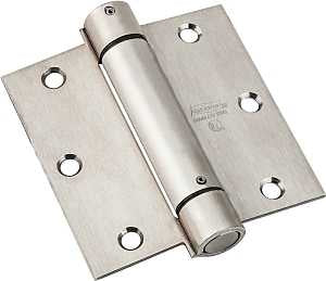 National Hardware N350-785 Spring Hinge, 3-1/2 in L x 3-1/2 in W, Stainless Steel, Zinc, 8-Mounting Hole, 30 lb