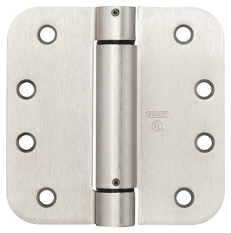 National Hardware N351-023 Spring Hinge, 4 in L Dimensions, Steel, Satin Nickel, 37 lb