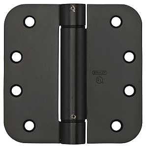 National Hardware N351-015 Spring Hinge, 4 in L, Steel, Oil-Rubbed Bronze, 8-Mounting Hole, 37 lb