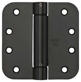 National Hardware N351-015 Spring Hinge, 4 in L, Steel, Oil-Rubbed Bronze, 8-Mounting Hole, 37 lb