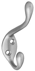National Hardware MPB167 N331-041 Garment Hook, 35 lb, Zinc, Satin Nickel
