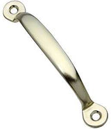 National Hardware N243-881 Door Pull, 4-3/4 in H, Steel, Brass