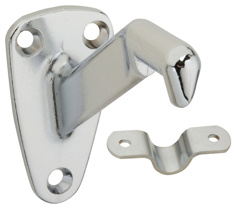 National Hardware N830-119 Heavy-Duty Handrail Bracket, 250 lb, Zinc, Satin Chrome