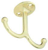 National Hardware V165 N245-811 Coat Hook, 35 lb, Zinc, Brass