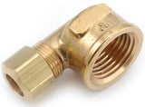 Anderson Metals 750070-0608 Tube Elbow, 3/8 x 1/2 in, 90 deg Angle, 200 psi Pressure