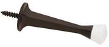 National Hardware N331-355 Door Stop, 1 in Dia Base, 3 in Projection, Plastic/Rubber/Zinc, Oil-Rubbed Bronze