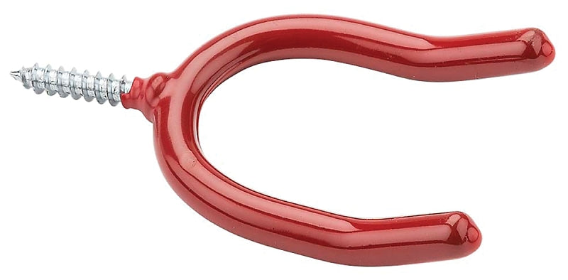 National Hardware V2210 Series N188-004 Storage Hook, 12 lb, 1-5/8 in Opening, Screw, Steel, Red