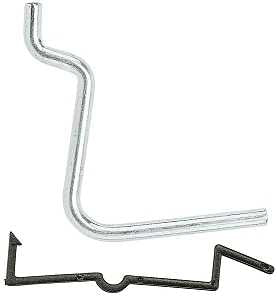 National Hardware N180-004 Series Peg Hook, 1 in W x 1-7/8 in H Dimensions, 1 in, 1/8, 1/4 in Opening, Steel, Zinc