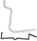 National Hardware N180-004 Series Peg Hook, 1 in W x 1-7/8 in H Dimensions, 1 in, 1/8, 1/4 in Opening, Steel, Zinc