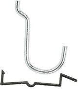 National Hardware N180-024 Series Peg Hook, 1 in Projection, 2 in H Dimensions, 1 in, 1/8, 1/4 in Opening, Steel, Zinc