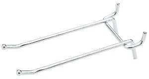 National Hardware N180-037 Series Peg Hook, 4 in L x 2 in W Dimensions, 4 in, 1/8, 1/4 in Opening, Steel, Zinc, 2/PK