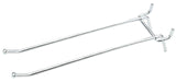 National Hardware N180-038 Series Peg Hook, 4 in L x 2 in W Dimensions, 6 in, 1/8, 1/4 in Opening, Steel, Zinc, 2/PK