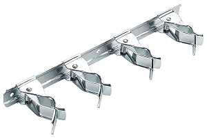 National Hardware N112-074 Tool Storage Clip, 4-Compartment, Steel, Silver