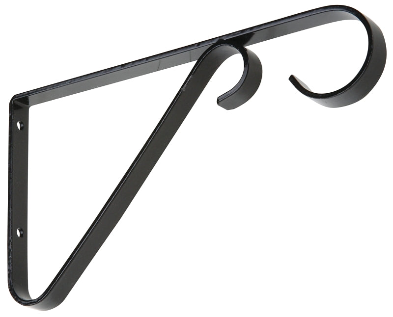 National Hardware N274-514 Plant Bracket, 6 in L, Steel, Black