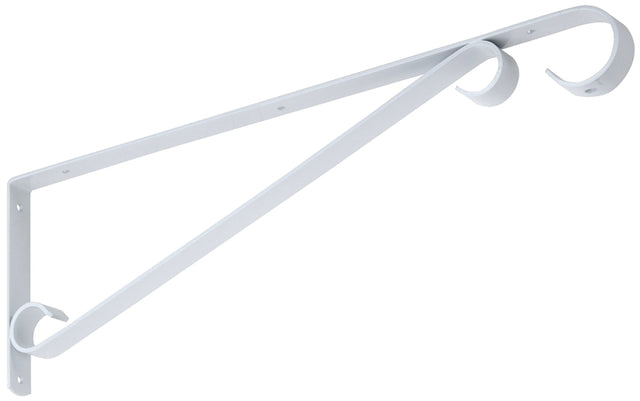 National Hardware N274-639 Plant Bracket/Sign Holder, 15 in L, Steel, White