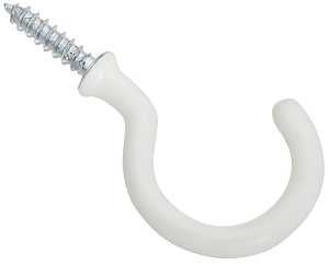 National Hardware N274-951 Outdoor Hook, 1-1/2 in L, Steel, White