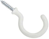 National Hardware N274-951 Outdoor Hook, 1-1/2 in L, Steel, White