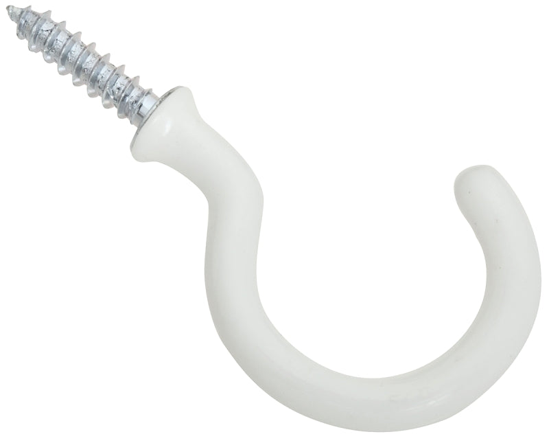 National Hardware N274-951 Outdoor Hook, 1-1/2 in L, Steel, White