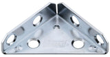 National Hardware V124 Series N337-675 Corner Brace, 2 in L, 3.4 in W, 2 in H, Steel, Zinc