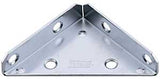National Hardware V124 Series N337-683 Corner Brace, 3 in L, 4.4 in W, 3 in H, Steel, Zinc