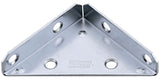 National Hardware V124 Series N337-683 Corner Brace, 3 in L, 4.4 in W, 3 in H, Steel, Zinc