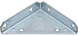 National Hardware V124 Series N337-691 Corner Brace, 4 in L, 5.3 in W, 4 in H, Steel, Zinc