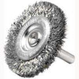 Weiler 36416 Wire Wheel Brush, 4 in Dia, 1/4 in Arbor/Shank, Crimped Bristle