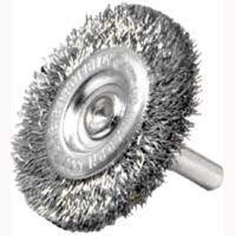 Weiler 36416 Wire Wheel Brush, 4 in Dia, 1/4 in Arbor/Shank, Crimped Bristle