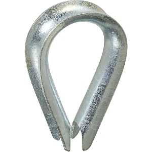 National Hardware 3232BC Series N176-834 Rope Thimble, 1-15/32 in Dia x 2-5/16 in L Dimensions, Steel, Zinc