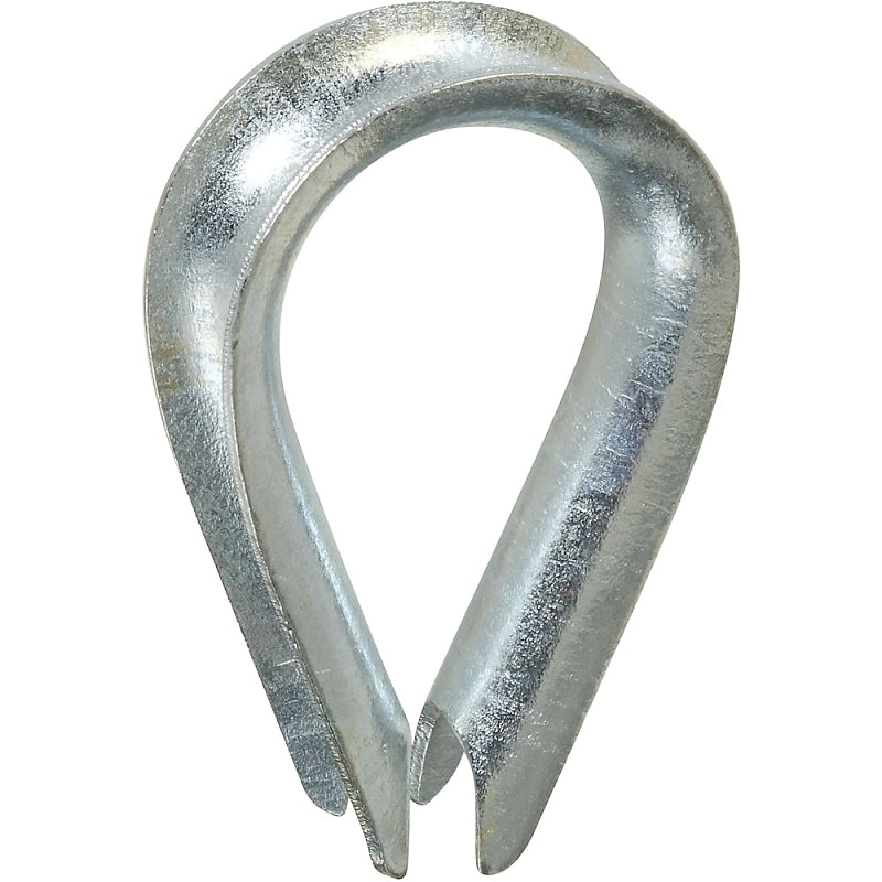 National Hardware 3232BC Series N176-834 Rope Thimble, 1-15/32 in Dia x 2-5/16 in L Dimensions, Steel, Zinc