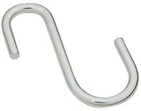 National Hardware 3315 Series N263-582 Open S-Hook, Steel, Zinc, Pack of 10