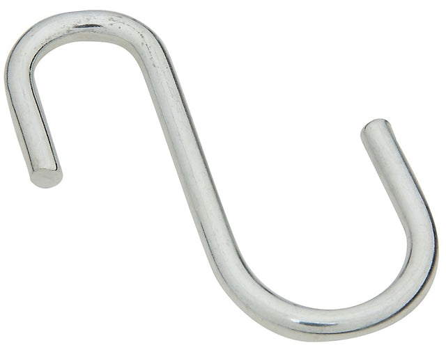 National Hardware 3315 Series N263-582 Open S-Hook, Steel, Zinc, Pack of 10