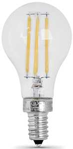 Feit Electric BPA1560C/827/LED/2 Filament LED Bulb, General-Purpose, A15 Lamp, 60 W Equivalent, E12 Candelabra Lamp Base