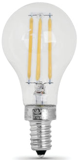 Feit Electric BPA1560C/827/LED/2 Filament LED Bulb, General-Purpose, A15 Lamp, 60 W Equivalent, E12 Candelabra Lamp Base