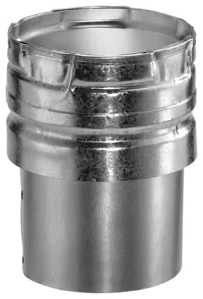AmeriVent 6EDC Draft Hood Connector, 6 in Dia, 6 in OAL, Snap-Lock, Steel