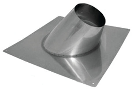 AmeriVent 8RF Roof Vent Flashing, 21 in OAL, 21 in OAW, 8 in Pipe, Galvanized Steel
